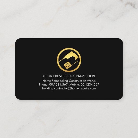 Speciale Handyman Hammer Building Visitekaartje (Achterkant)