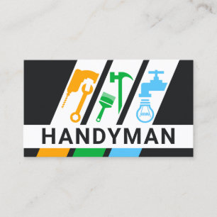 Speciale Handyman Reparatie Tool Stripes Visitekaartje