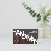 Speciale handyman Sign Wood Grain Fence Contractan Visitekaartje (Staand voorkant)