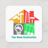 Speciale Handyman Tools Bouwbouwers Vierkante Visitekaartje (Voorkant)