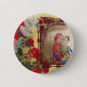 Speciale Happy Valentijn-liefhebbers Ronde Button 5,7 Cm