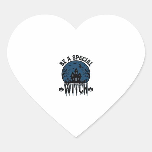 Speciale Heksen Halloween Vintage Gravure Ontwerp_ Hart Sticker (Voorkant)