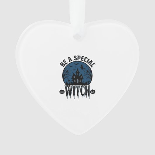 Speciale Heksen Halloween Vintage Gravure Ontwerp_ Ornament (voorkant)