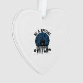 Speciale Heksen Halloween Vintage Gravure Ontwerp_ Ornament (voorkant)