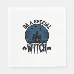 Speciale Heksen Halloween Vintage Gravure Ontwerp_ Servet