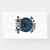 Speciale Heksen Halloween Vintage Gravure Ontwerp_ Spandoek (Horizontaal)