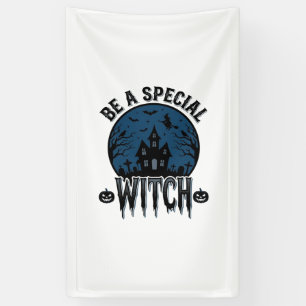Speciale Heksen Halloween Vintage Gravure Ontwerp_ Spandoek