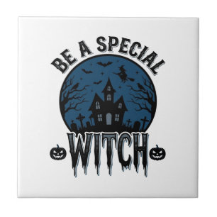 Speciale Heksen Halloween Vintage Gravure Ontwerp_ Tegeltje
