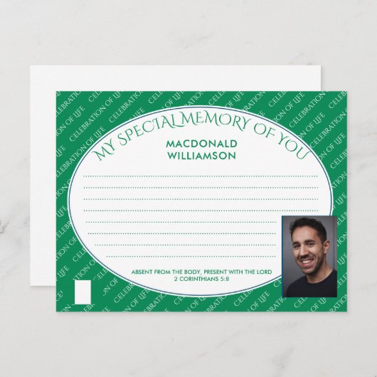 SPECIALE HERINNERING AAN U Nigeriaanse Share Memor Briefkaart (Voorkant / Achterkant)