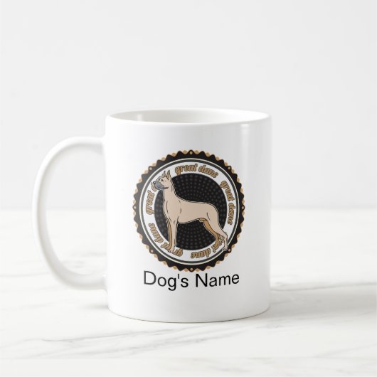 Speciale hond met naam koffiemok (Links)