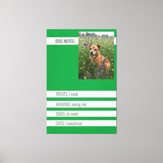 Speciale hondennotitiesposter canvas afdruk (Voorkant)