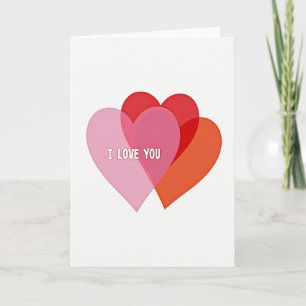 Speciale I Love You Hartjes Kaart