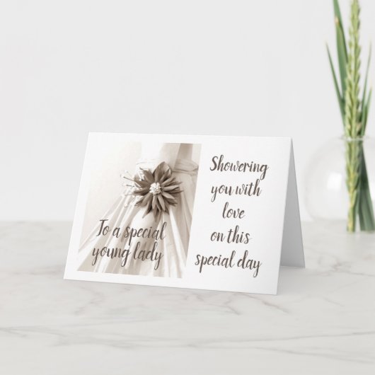 *SPECIALE JONGE LADY* TOONCONGRATULALATIEKAART (Voorkant)