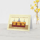 Speciale jongen gefeliciteerd Katholieke Altar Ser Kaart (Gele Bloem)