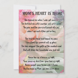 Speciale kaart Tribute voor Mom-Flat Holiday Kaart