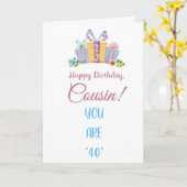 SPECIALE KAART VOOR DE "40e" MAANDAG VAN COUSIN (Gele Bloem)