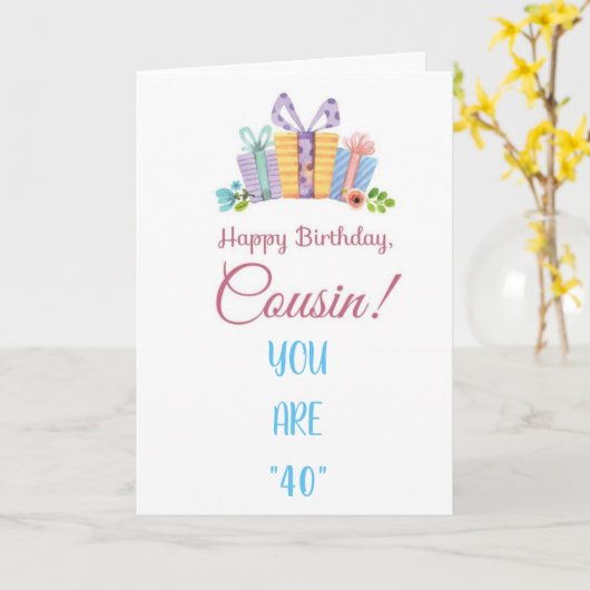 SPECIALE KAART VOOR DE "40e" MAANDAG VAN COUSIN (Gele Bloem)