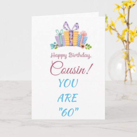 SPECIALE KAART VOOR DE 60e MAANDAG VAN COUSIN (Gele Bloem)