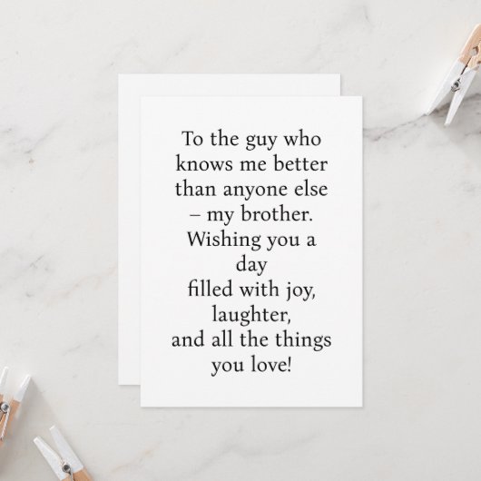 SPECIALE KAART VOOR SPECIALE BROEDDAG (Voorkant / Achterkant in situ)