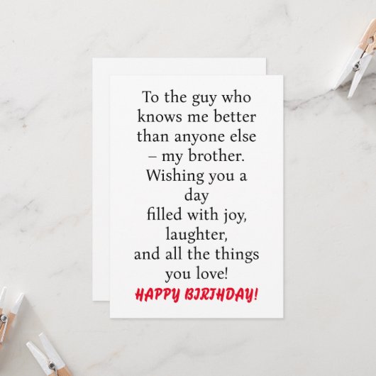 SPECIALE KAART VOOR SPECIALE BROEDDAG (Voorkant / Achterkant in situ)