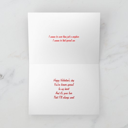 Speciale kaarten voor buur-Valentijnsdag (Binnen)