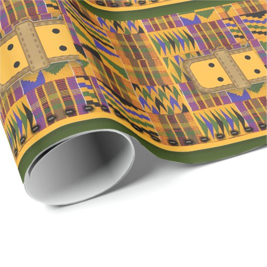 Speciale Kente doek textuur print Cadeaupapier (Rol Hoek)