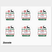 Speciale Kerstbezorging gepersonaliseerd Ronde Sticker (Vel)