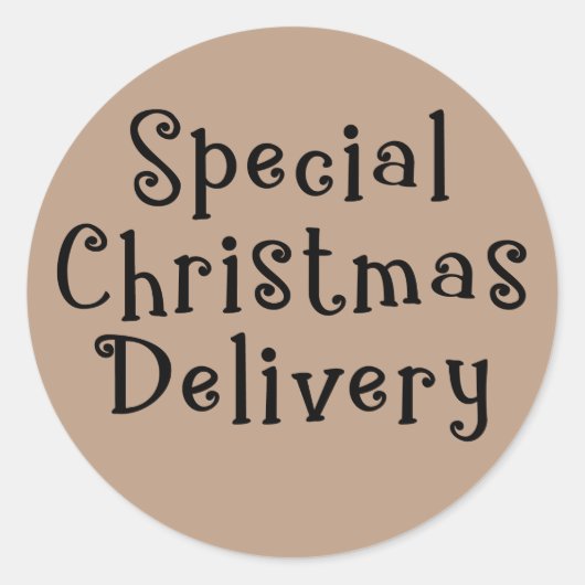 Speciale kerstbezorging Kraft Vakantie Ronde Sticker (Voorkant)