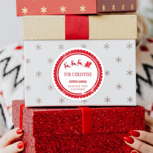 Speciale Kerstbezorging Noordpool Paal Post Ronde Sticker