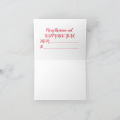 Speciale kerstbezorging van de kerstman bedankkaart (Binnen)