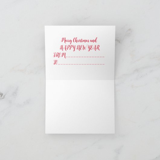 Speciale kerstbezorging van de kerstman bedankkaart (Binnen)