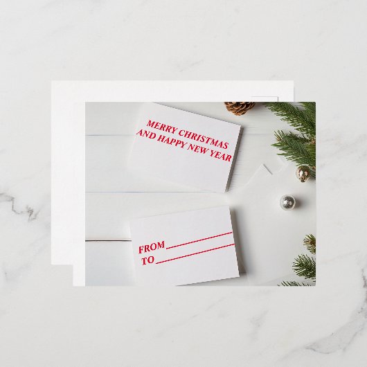 Speciale kerstbezorging van de kerstman folie feestdagen briefkaart (Voorkant / Achterkant)
