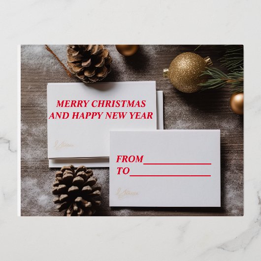 Speciale kerstbezorging van de kerstman folie feestdagen briefkaart (Voorkant)