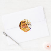 Speciale kerstbezorging van de kerstman ronde sticker (Envelop)