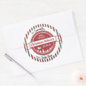 Speciale kerstbezorging van de kerstman ronde sticker (Envelop)