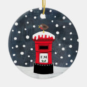 Speciale kerstboomdecoratie na doos keramisch ornament (Voorkant)