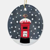 Speciale kerstboomdecoratie na doos keramisch ornament (Links)