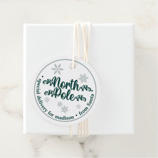 Speciale kerstcadeau voor Noordpool Bedankjes Labels (In situ)