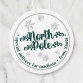 Speciale kerstcadeau voor Noordpool Bedankjes Labels (Voorkant)