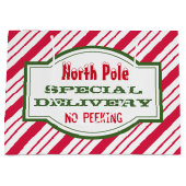Speciale kerstcadeau voor Noordpool Groot Cadeauzakje (Voorkant)