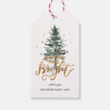 Speciale kerstcadeautags voor Merry en Bright kers