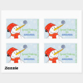 Speciale kerstcadeautjes voor bezorgdheden rechthoekige sticker (Vel)