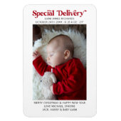 Speciale kerstfeestaankondiging voor levering magneet (Verticaal)