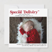 Speciale kerstfoto met eerste Baby Feestdagenkaart (Voorkant)