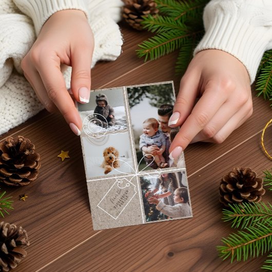 Speciale kerstfoto's voor levering Verzendpakket Feestdagenkaart