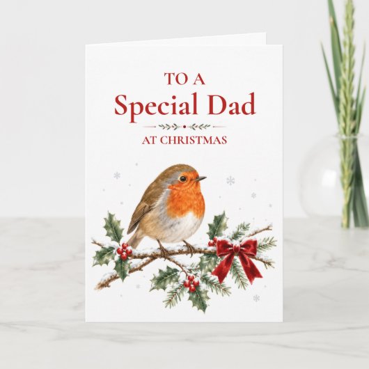 Speciale kerstkaart voor papa kaart (Voorkant)