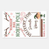 Speciale kerstkerstkerstkerstkerstkerstbestelling  rechthoekige sticker (Voorkant)