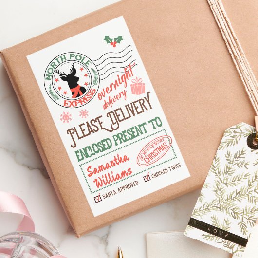 Speciale kerstkerstkerstkerstkerstkerstbestelling  rechthoekige sticker