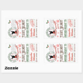 Speciale kerstkerstkerstkerstkerstkerstbestelling  rechthoekige sticker (Vel)
