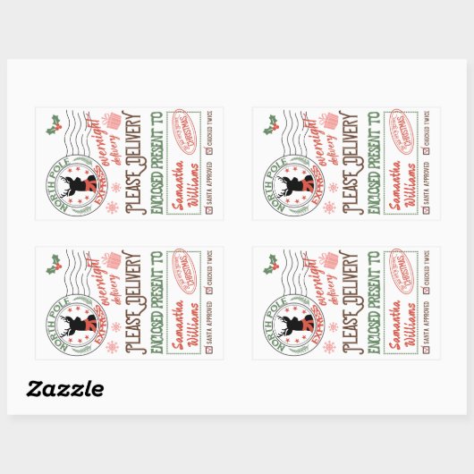 Speciale kerstkerstkerstkerstkerstkerstbestelling  rechthoekige sticker (Vel)